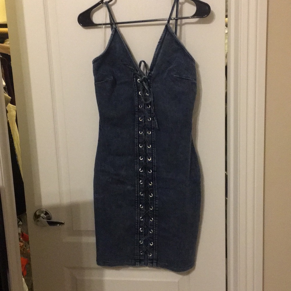 Denim dress size large